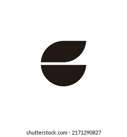 Letter G leaf geometric symbol simple logo vector