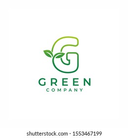 Logo-Vektorillustration-Symbol G-Lauffläche, wachsende Buds, Shoots