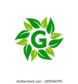 Letter G Leaf Logo