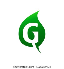 Letter G Leaf Logo