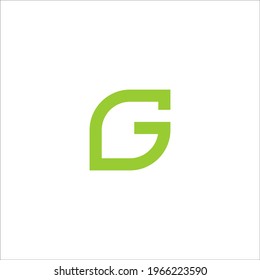 letter G leaf logo concept vector sign