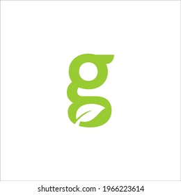 letter G leaf logo concept vector sign