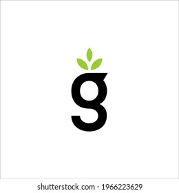 letter G leaf logo concept vector sign