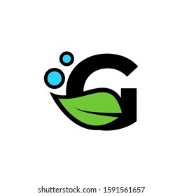 letter G leaf logo design