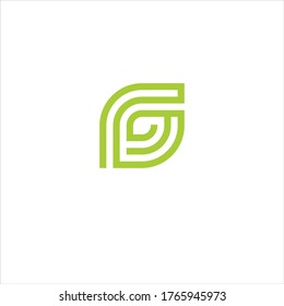 Letter G Leaf Logo Design Template Element