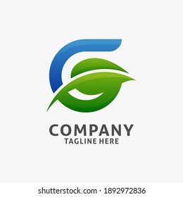 Letter G leaf logo design