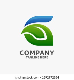 Letter G leaf logo design