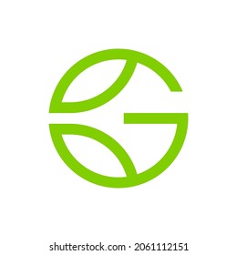 Letter G Leaf Logo Design