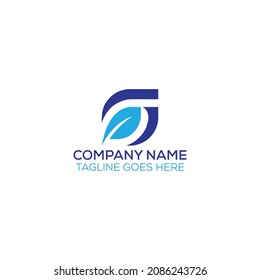 letter G leaf logo design