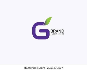 Diseño del logotipo de la letra G. Concepto de ecología. ilustraciones vectoriales.