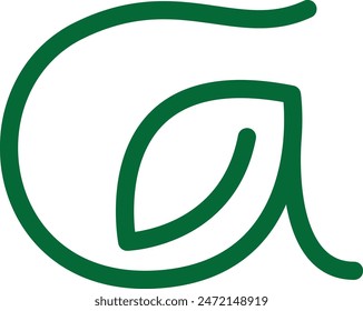 Letter G and leaf logo design