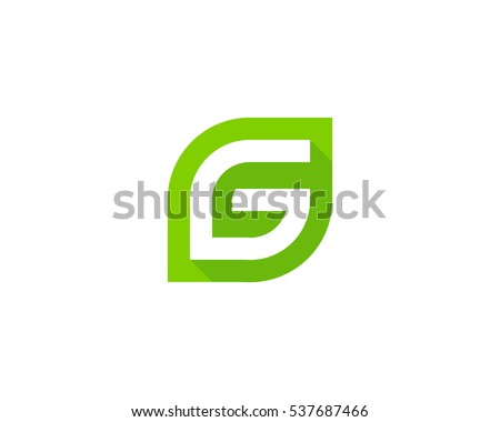 Letter G Leaf Logo Design Template Element