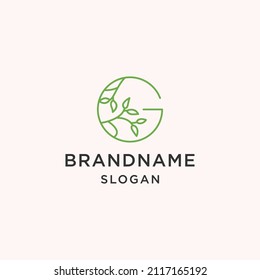 Icono del logotipo de la letra g planilla de diseño plano 