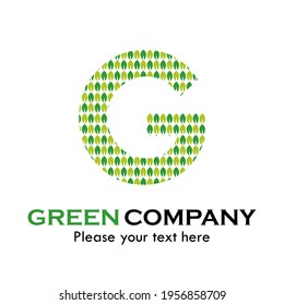 Letter g with leaf logo template illustration