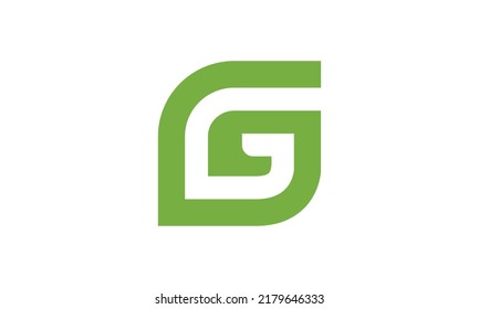 Letter G leaf logo vector