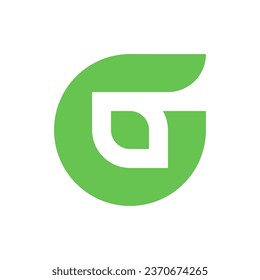 Letra G hoja simple logo moderno