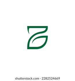 letter G and leaf vector illustration for an icon,symbol or logo. suitable for natural product logo