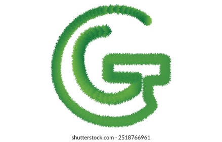 Letter G with Leaves in Negative Space. Green, Simple, Clean and Smart Logo. Initial Letter G logo. Environmental, Herbs, Nature, Leaves or Health.