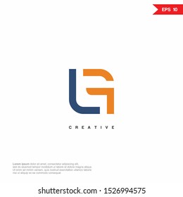 Letter G, LG, GL modern Logo icon monogram design. Vector graphic design template element.