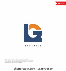 Letter G, LG, GL unique Logo icon monogram design. Vector graphic design template element.