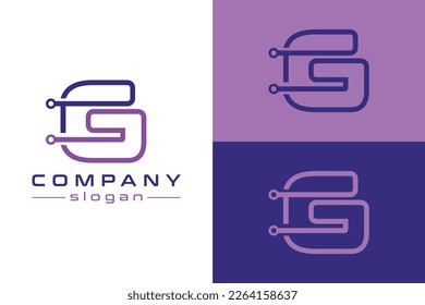 Letter G with line concept. Very suitable for symbol, logo, company name, brand name, personal name, icon and many more.
