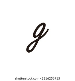 Letter g line geometric symbol simple logo vector