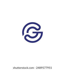 letra G línea diseño de logotipo simple icono Plantilla de Vector