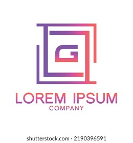 Letter G line logo design.Creative minimal linear monogram symbol. Universal elegant vector sign design. Premium type of business logo. Graphic alphabet symbol for technology identity