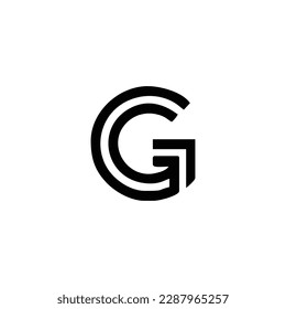 Letter G lines geometric symbol simple logo vector