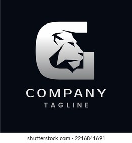 Letter G Lion Head Logo Design