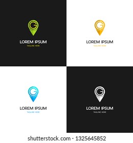 Letter G Location Vector Logo Design