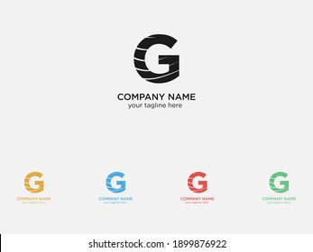 Logo de la letra G. Letra abstracta G. Icono de vector universal. Logo de la ilustración del vector. Conjunto de coloridos iconos de diseño plano. 