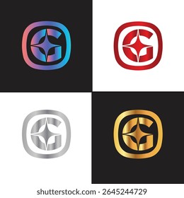 Letter G logo, G logo, AI logo set, modern and minimal design, tech-inspired, colorful icons and symbols, suitable for artificial intelligence, innovation, branding, startups, and digital identity.
