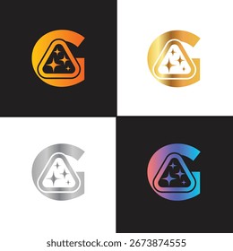 Logotipo de la letra G, logotipo de la G, sistema del logotipo de la IA, diseño moderno y mínimo, iconos y símbolos coloridos inspirados en la tecnología, convenientes para la inteligencia artificial, la innovación, la marca, las startups, y la identidad digital.