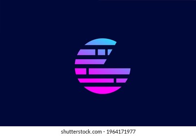 letter G logo alphabet icon with block line. Creative design for business and company with in blue pink gradient color