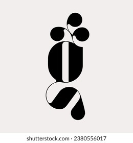 Letter g logo alphabet initial. Lowercase lettering sign. Decorative style typeface icon for boutique brand identity. Elegant calligraphy, beauty, deco design luxury wedding font monogram.