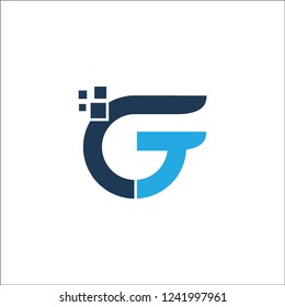 Letter G logo. Alphabet logotype vector design template