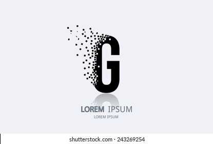 Letter G logo. Alphabet logotype vector design.