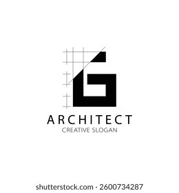 Letter G logo architecture for construction company. property template vector illustration for your brand.