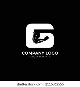 Letter G Logo With Barbell Bicep. Fitness Gym Logo. Love Fitness Logo Template. Fitness Vector Logo Design For Gym And Fitness