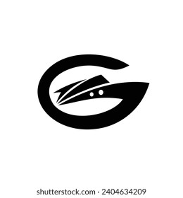 Letter G logo with Boat concept