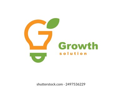 letter g logo with bulb shape, eco solution concept