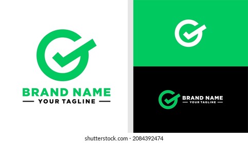 CARTA G LISTA DE VERIFICACIÓN DE LOGOTIPO ESPACIO NEGATIVO EDITABLE