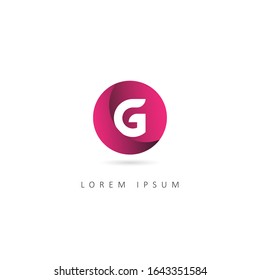 Letter G Logo with Circle Element. Design Vector Circle Logo Template