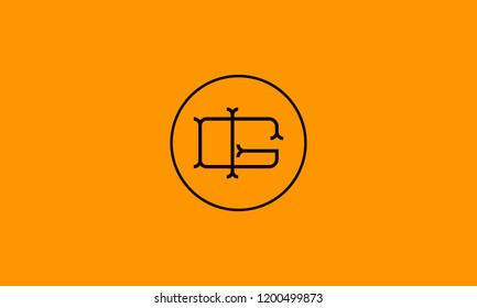 LETTER G AND I LOGO WITH CIRCLE FRAME FOR LOGO DESIGN OR ILLUSTRATION USE