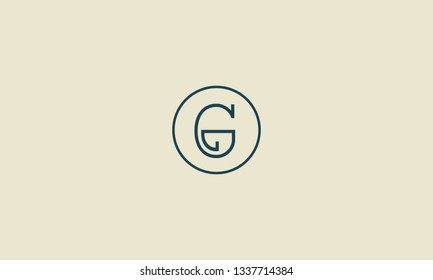 LETTER G LOGO WITH CIRCLE FRAME FOR LOGO DESIGN OR ILLUSTRATION USE