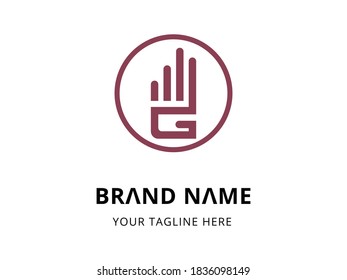 Letter G logo, creative brand business template vector icon.