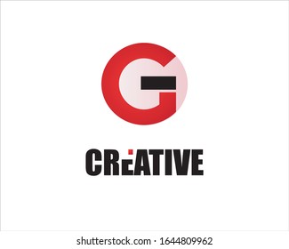 Letter G Logo Design Black Red Stock Vector (Royalty Free) 1644809962 ...