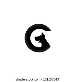 Letter G logo design in combination with dogs.