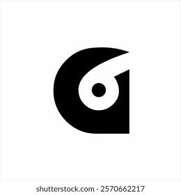 Letter G logo design with the concept of the number six.